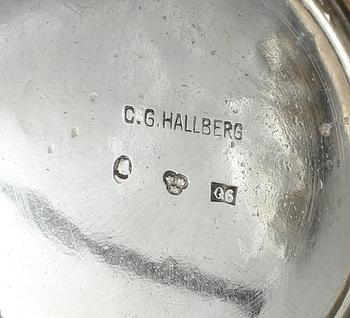 PARTI SILVER, 10 delar, bland annat, C G Hallberg, Stockholm, främst 1900-talets första hälft. Tot ca 714 g.