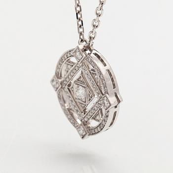 Cartier, Kaulakoru "Inde Mystérieuse", 18K valkokultaa ja timantteja n. 0.61 ct yht. Merkitty Cartier 21461C.