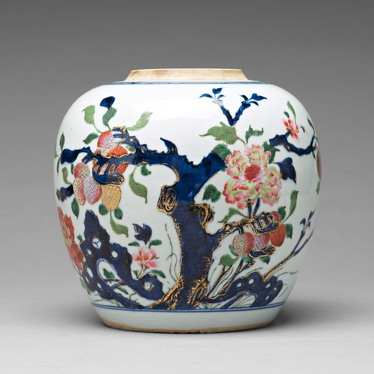 A famille rose ginger jar, Qing dynasty, 18th Century.