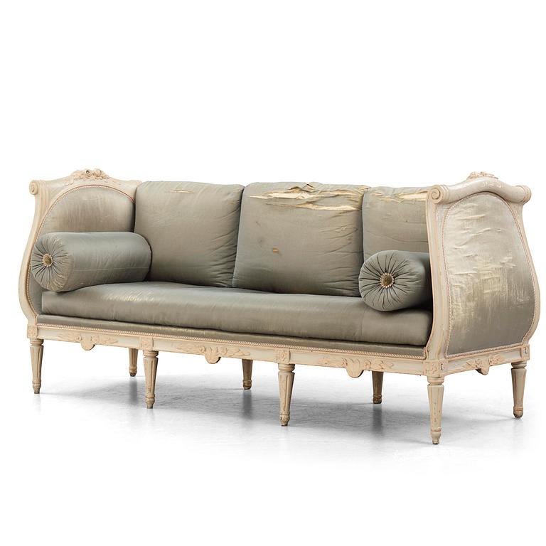 A Gustavian sofa attributed to C. F. Flodin (chairmaker in Stockholm 1776-95).