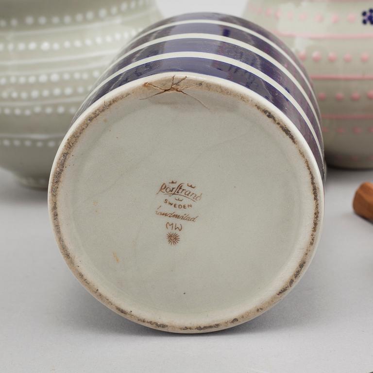 MARIANNE WESTMAN, parti keramik, 23 delar, stengods, Rörstrand, delvis signerade.