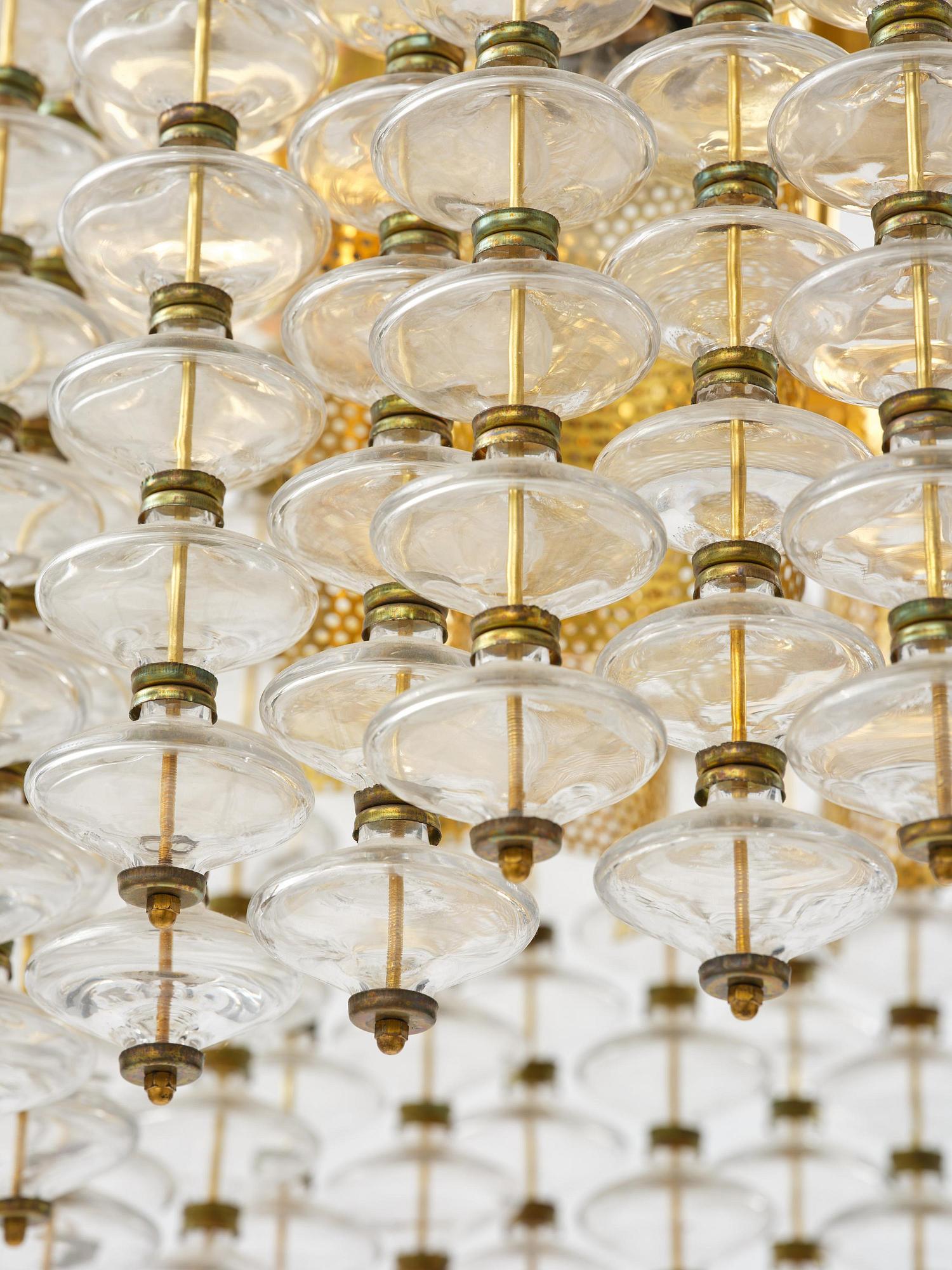 Hans-Agne Jakobsson, taklampa, "Estrella", modell "T 580", Hans-Agne Jakobsson AB, Markaryd, 1960-70-tal.