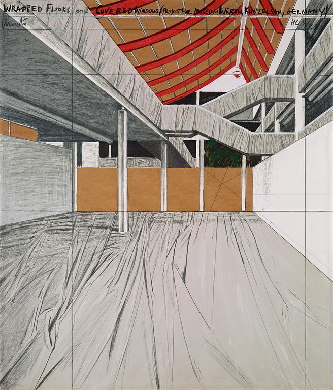 Christo & Jeanne-Claude, "Wrapped floors and covered windows (Project for Museum Würth, Künzeisa)".