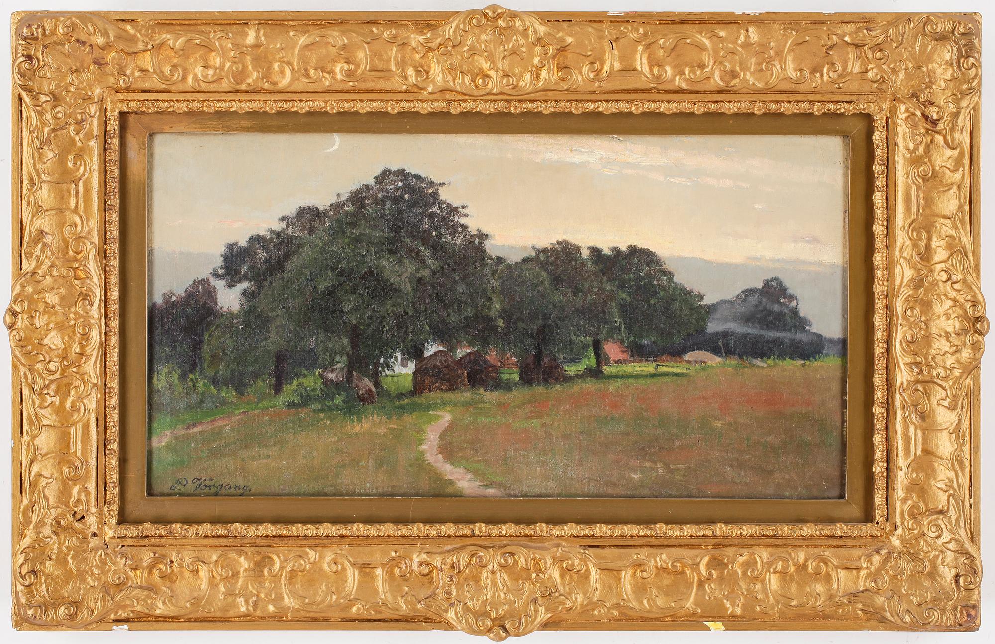 VORGANG, PAUL, olja på pannå, sign.