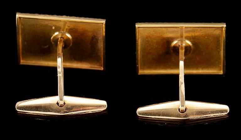 MANSCHETTKNAPPAR, 18k guld, Frankrike. Vikt 13g.