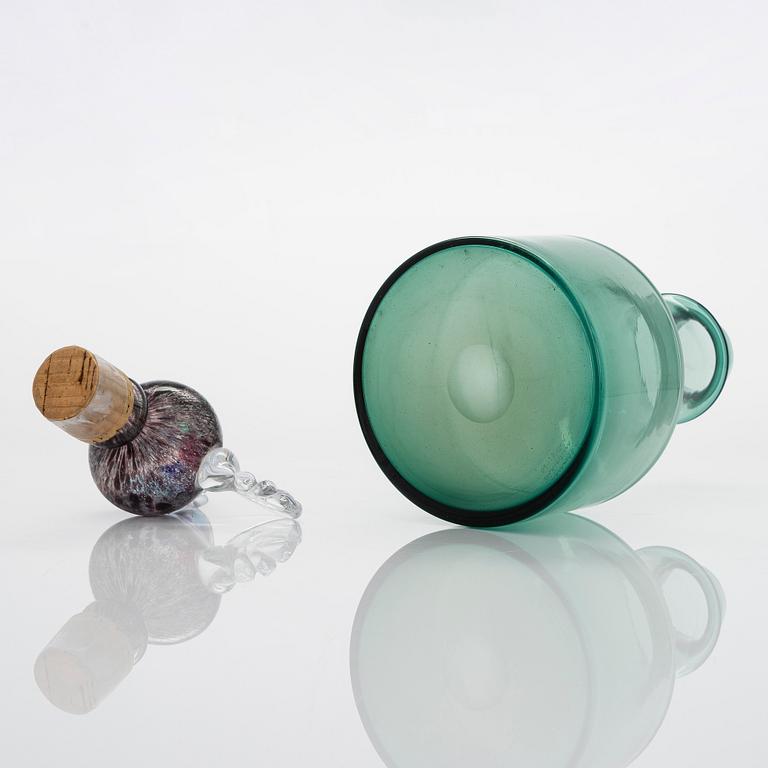 Kaj Franck, karaff, modell 1502, "Tuppflaska" signerad K. Franck Nuutajärvi Notsjö -60.