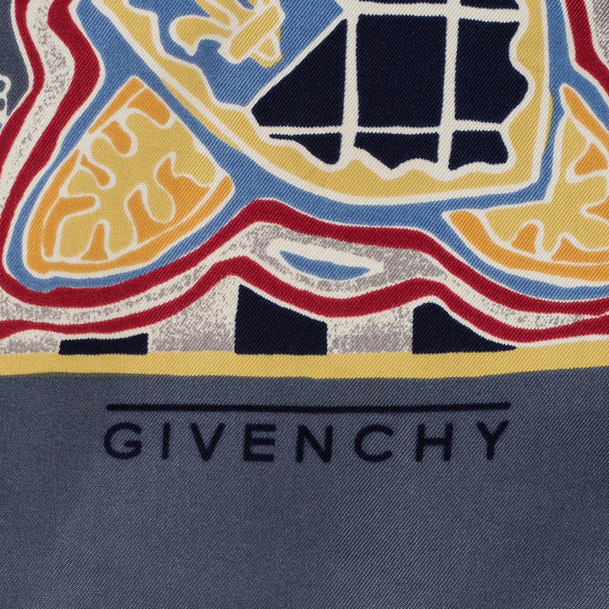 GUCCI & GIVENCHY, two silk scarves.