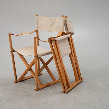 Mogens Koch, folding chairs, a pair, "MK16", Eterna, Denmark.