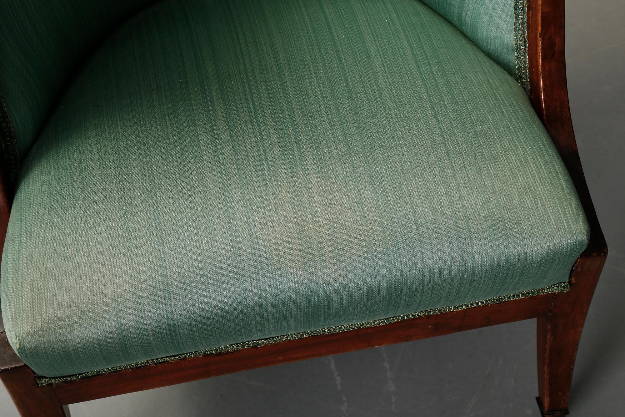 FÅTÖLJ, senempire, 1800-talets mitt.