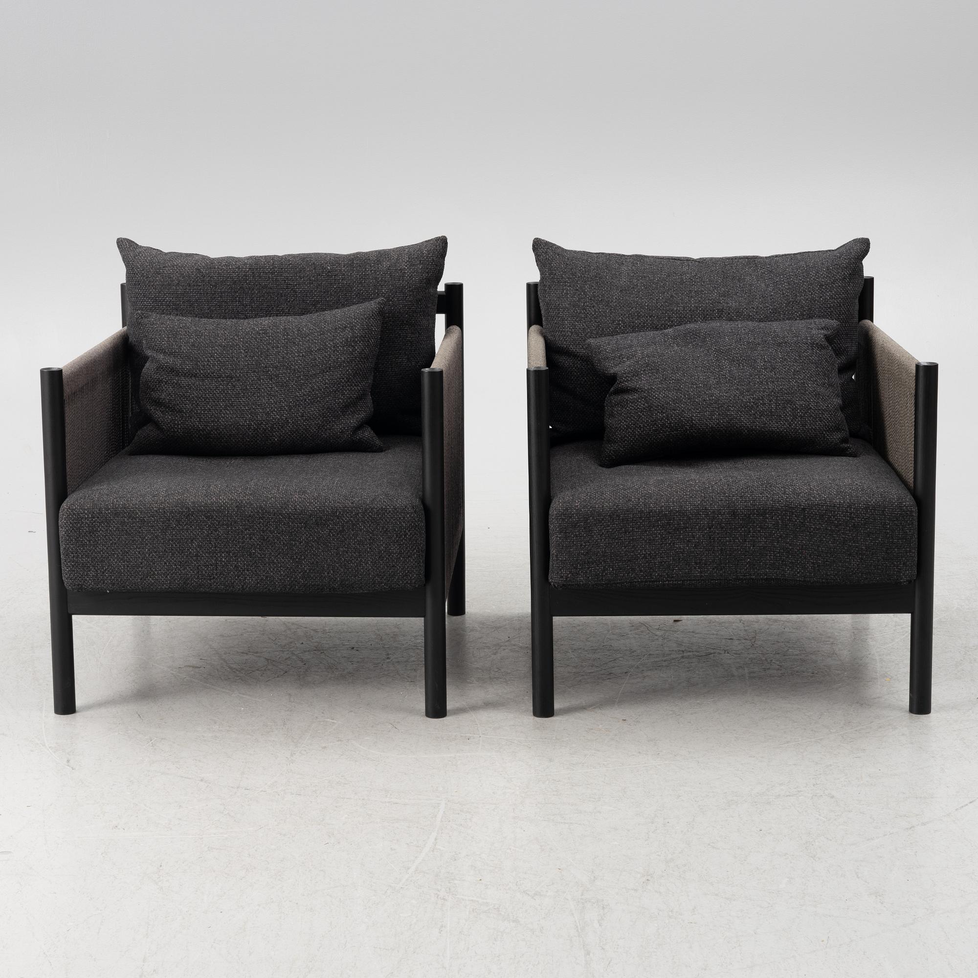 Norm Architects, fåtöljer, ett par, "Braid chair".