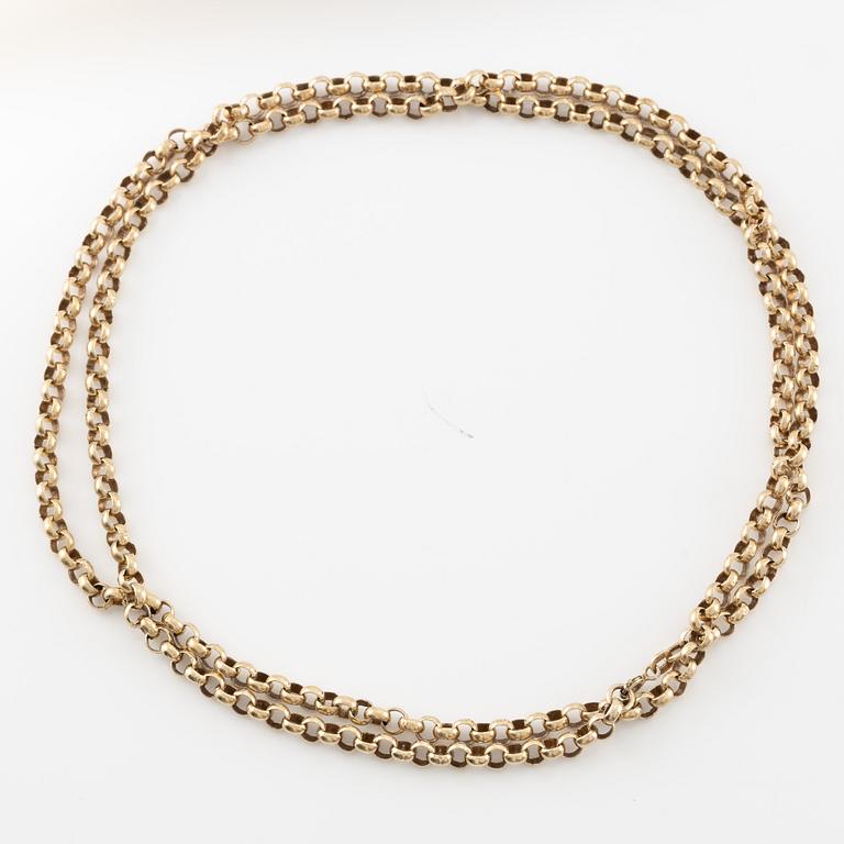 Sigill 14K guld och graverad gulaktig sten, möjligen citrin.