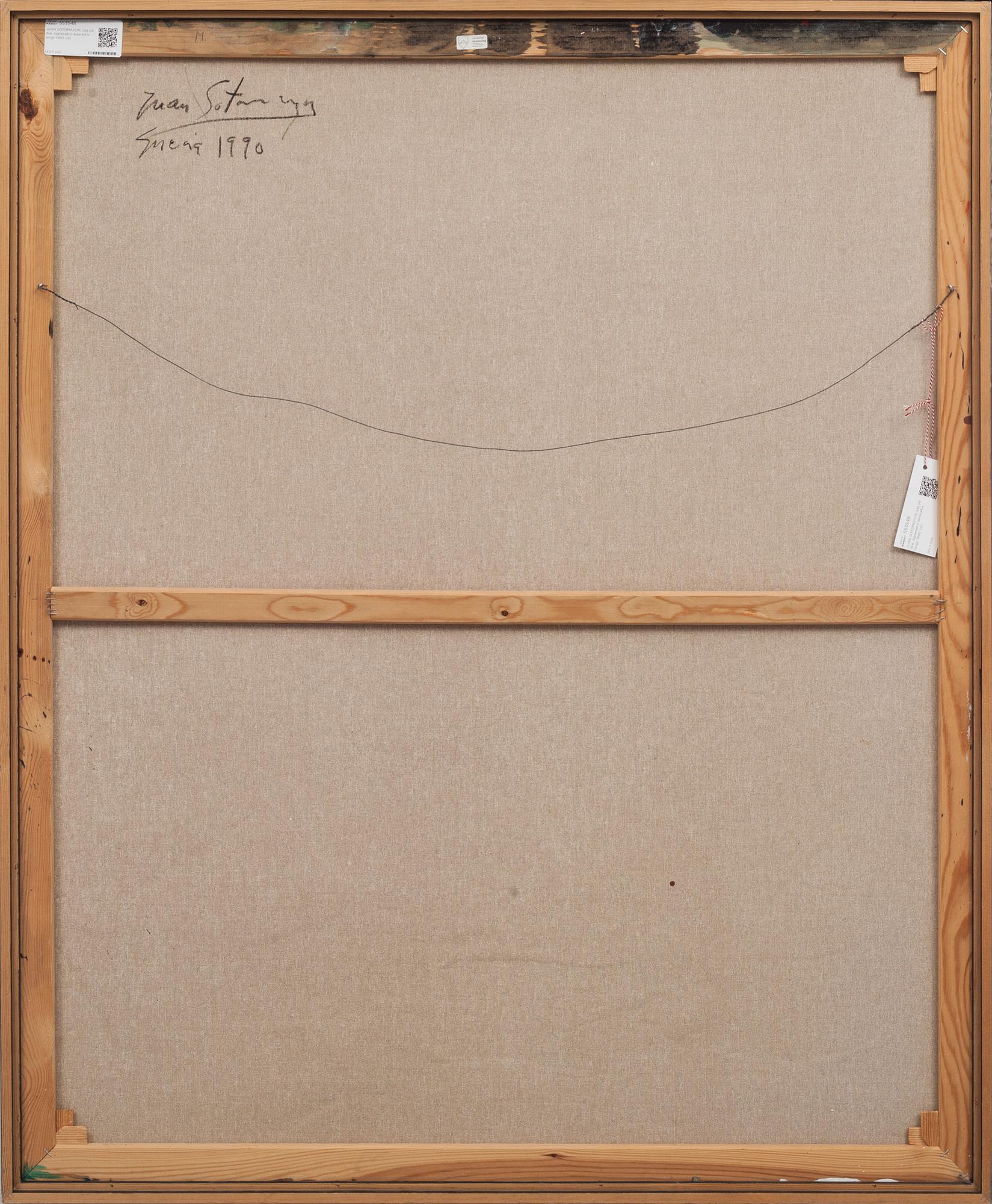 JUAN SOTOMAYOR, olja på duk, signerad o daterad a tergo 1990.