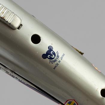 Two tinplate toy planes by Tomiyama and Arnold, Japan and Germany, 1960s.