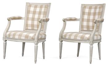 861. A pair of Louis XVI armchairs.
