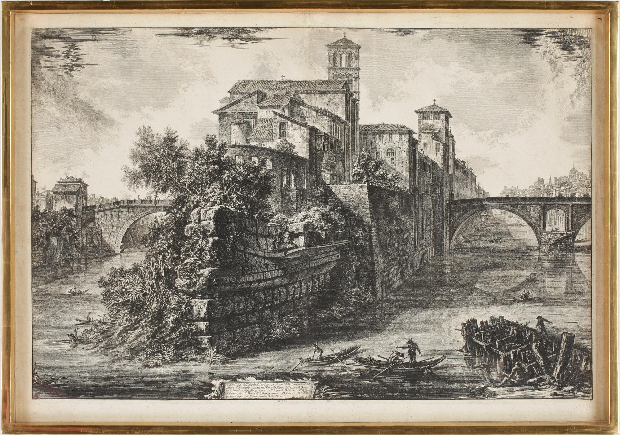 GIOVANNI BATTISTA PIRANESI, etsning, edition 1757-78.