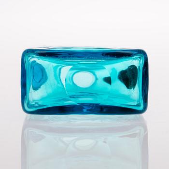 OIVA TOIKKA, POMPOM FLASKA. Signerad Oiva Toikka Nuutajärvi Notsjö. Tidigt 1970-tal.