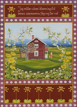 754. Stina Sunesson, "Jag målar våren" (I paint the spring).