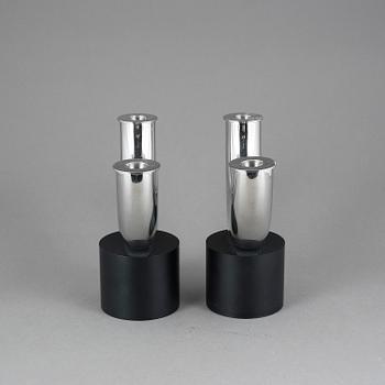 LJUSSTAKAR, ett par, stål, Georg Jensen, Danmark.