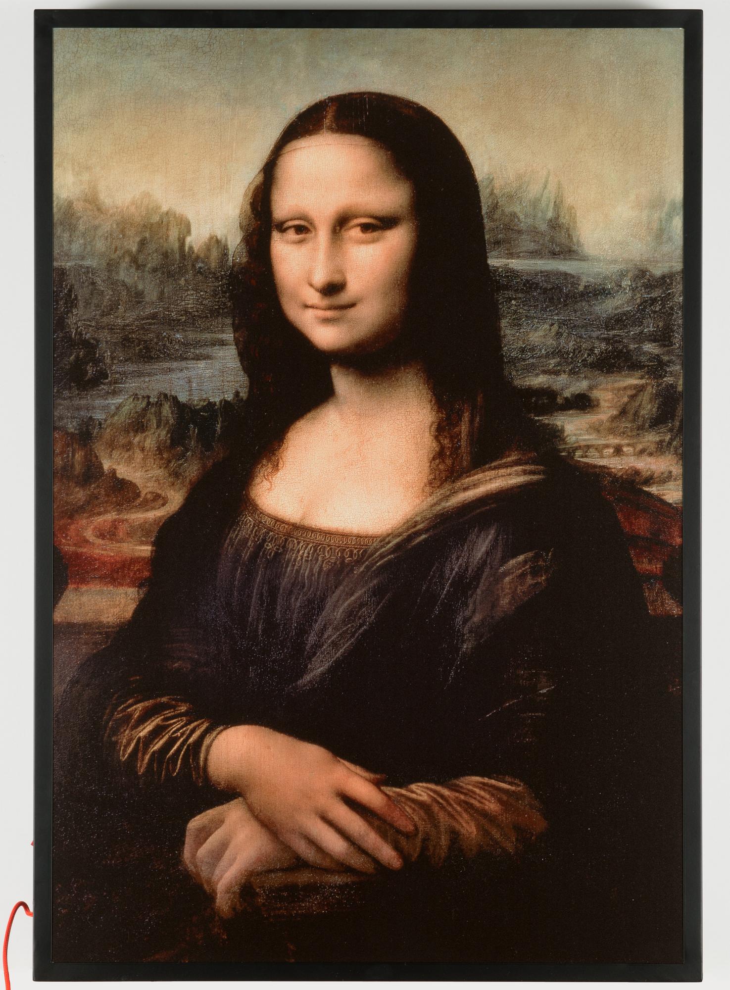 Virgil Abloh, light box,Mona Lisa backlit,  Markerad IKEA 2018.