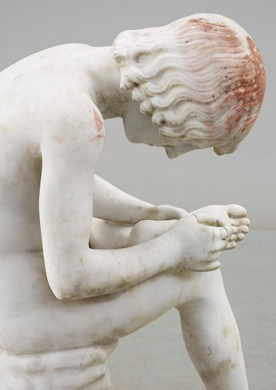 SKULPTUR, vit marmor, 1900-tal.