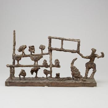 INGA BAGGE, sculpture, bronze, signed.
