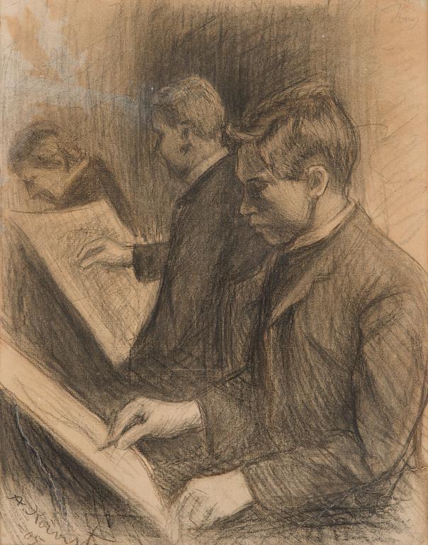 Aukusti Koivisto, Taideopiskelijat (Ollila, Sallinen, Ruokokoski).