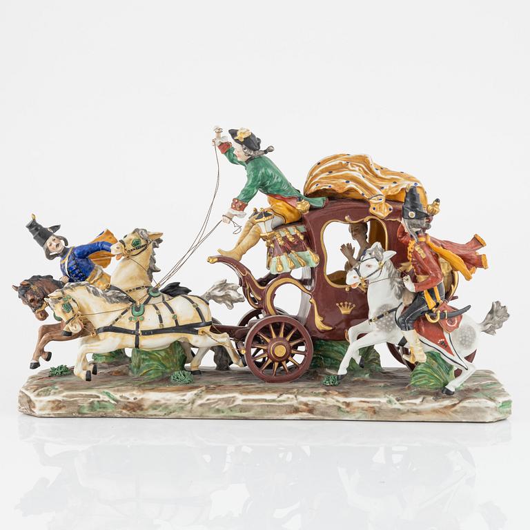 A porcelain figurine group, "Naples like mark", first half of the 20th Century.