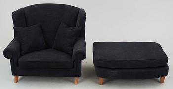 FÅTÖLJ MED FOTPALL, "Love Seat", BQ of Sweden, 2000-tal.