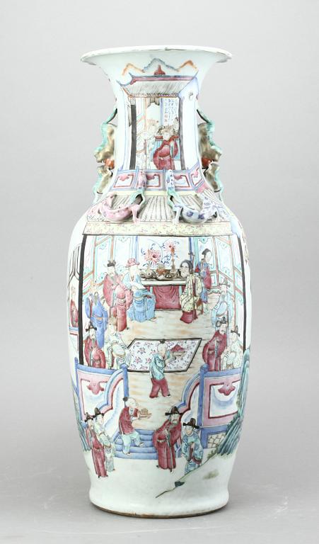 URNA, porslin, Kina, Kanton, 1800-tal.
