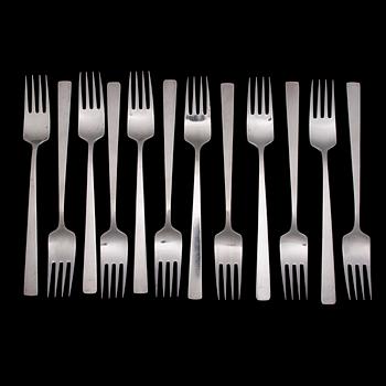 BERTEL GARDBERG, CUTLERY SET, 36 PARTS. Birgitta. Signed BG, silver 916, Suomen kultaseppä Oy, Turku. Late 1960s.