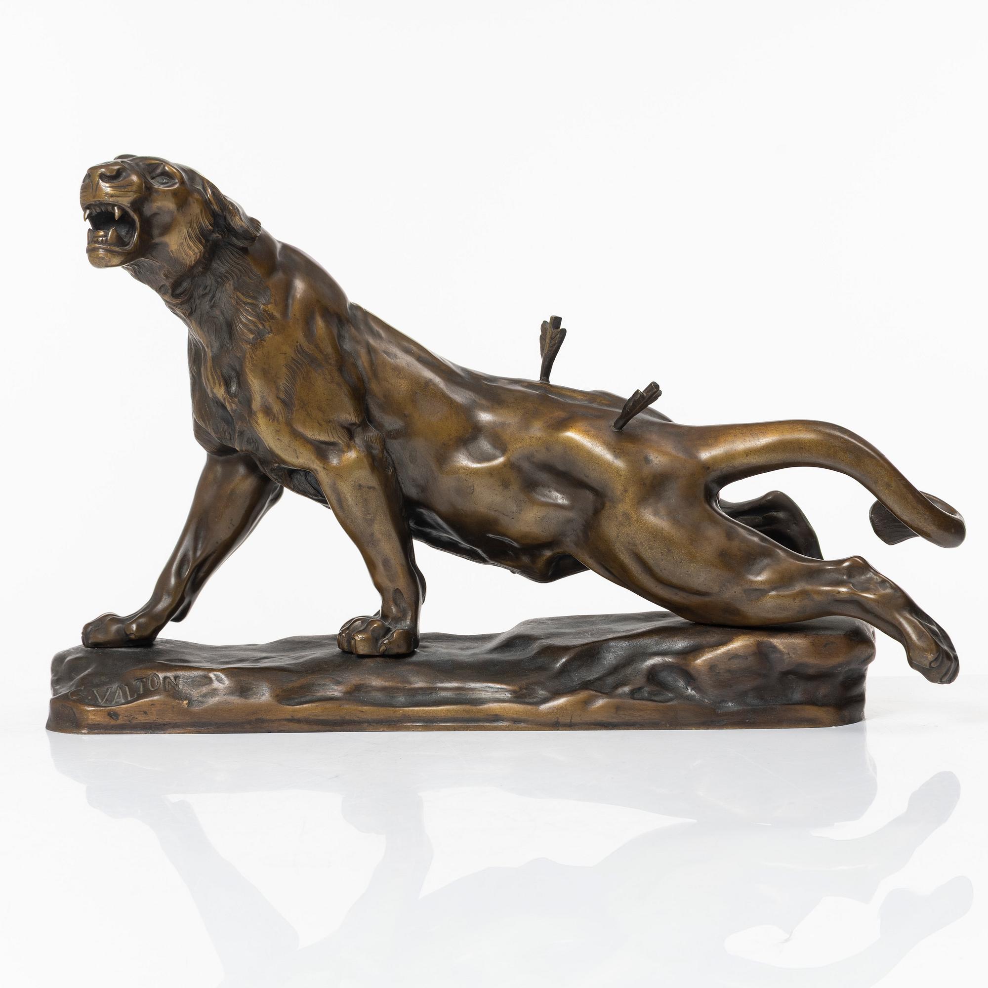 Charles Valton, after., Wounded panther.