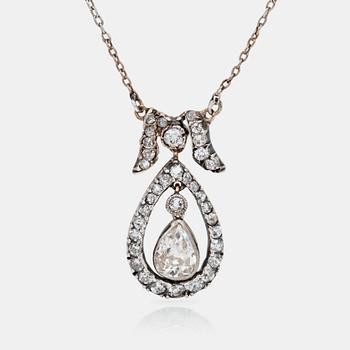 506. An Edwardian old-cut diamond necklace, total carat weight 1.30 ct.