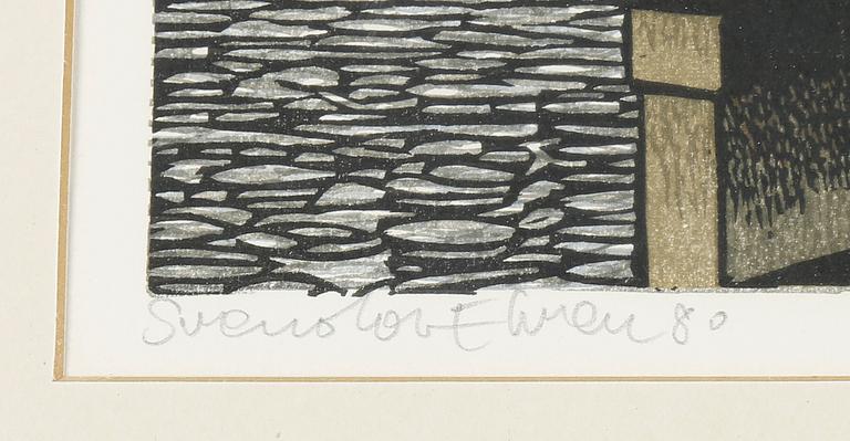 SVENOLOV EHRÉN, färglitografi, signerad och numrerad 233/360, daterad (19)80.