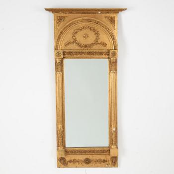 A late Gustavian mirror, Sweden, early 19th century.