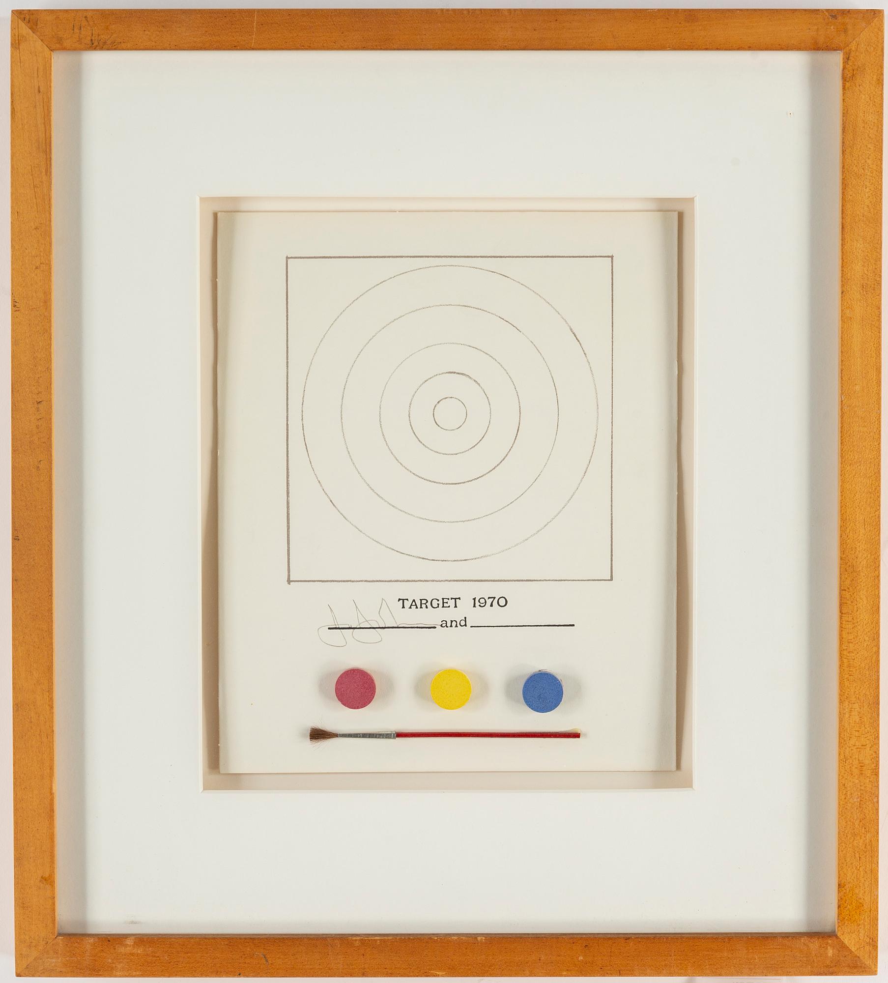 JASPER JOHNS, multiple, 1971, printed signature, published by The Museum of Modern Art's 'Technics and creativity.
