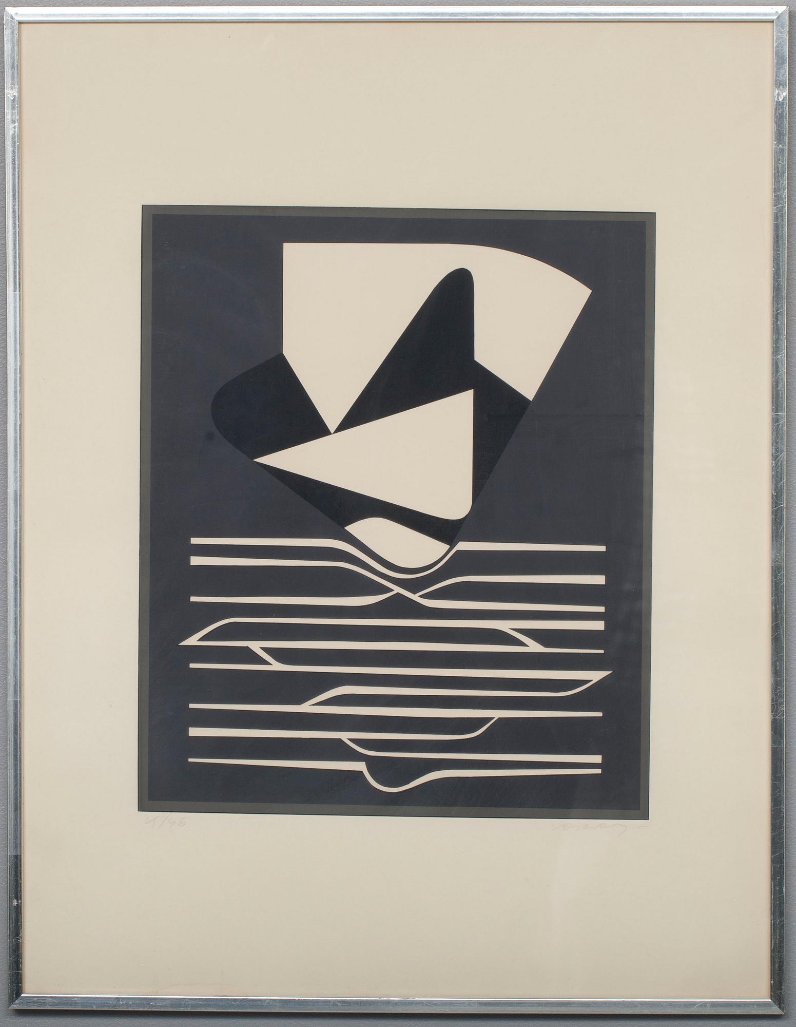 VICTOR VASARELY, serigrafi, signerad och numrerad K/46.