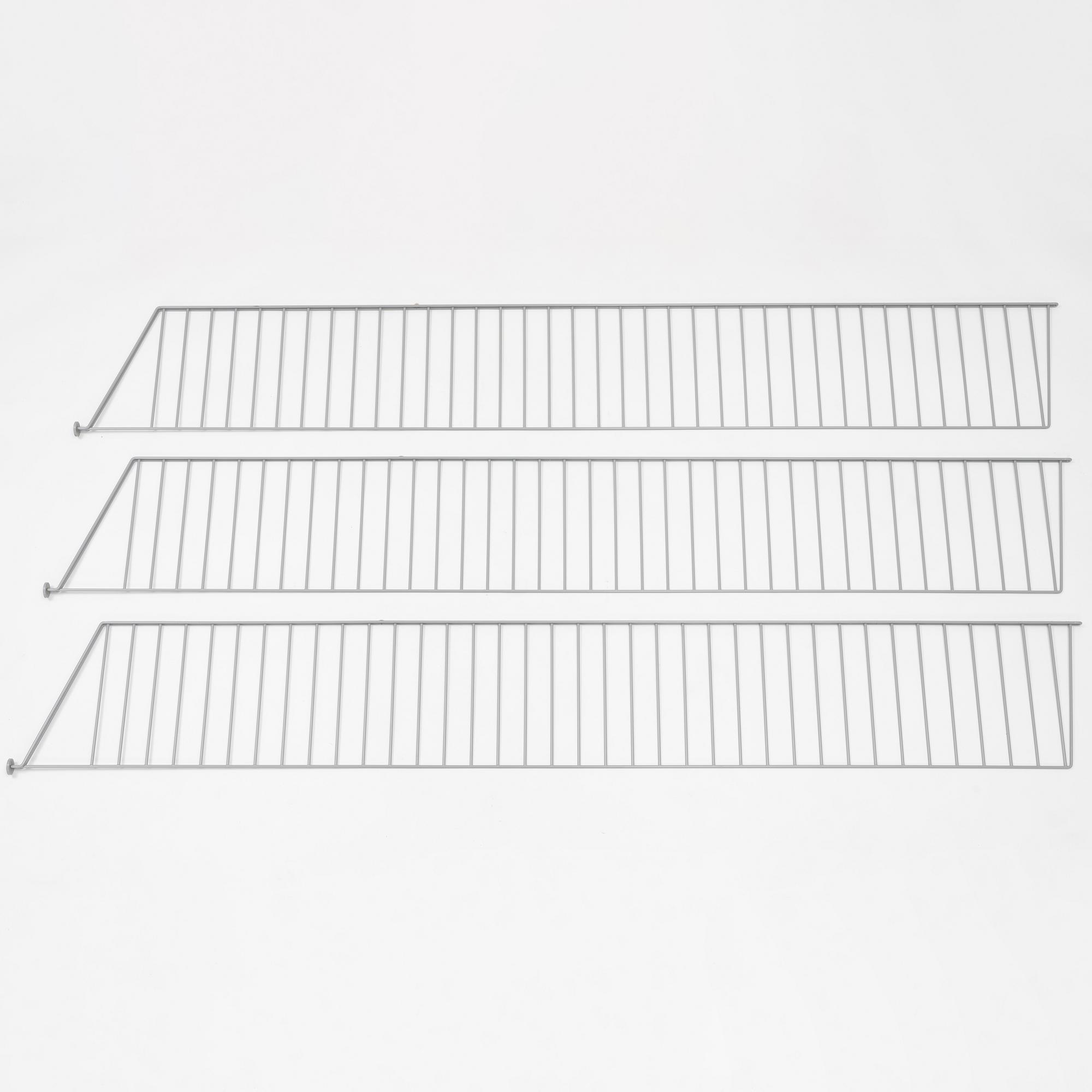A 'String' shelving system by Nils Strinning, with three sides and 12 shelves.