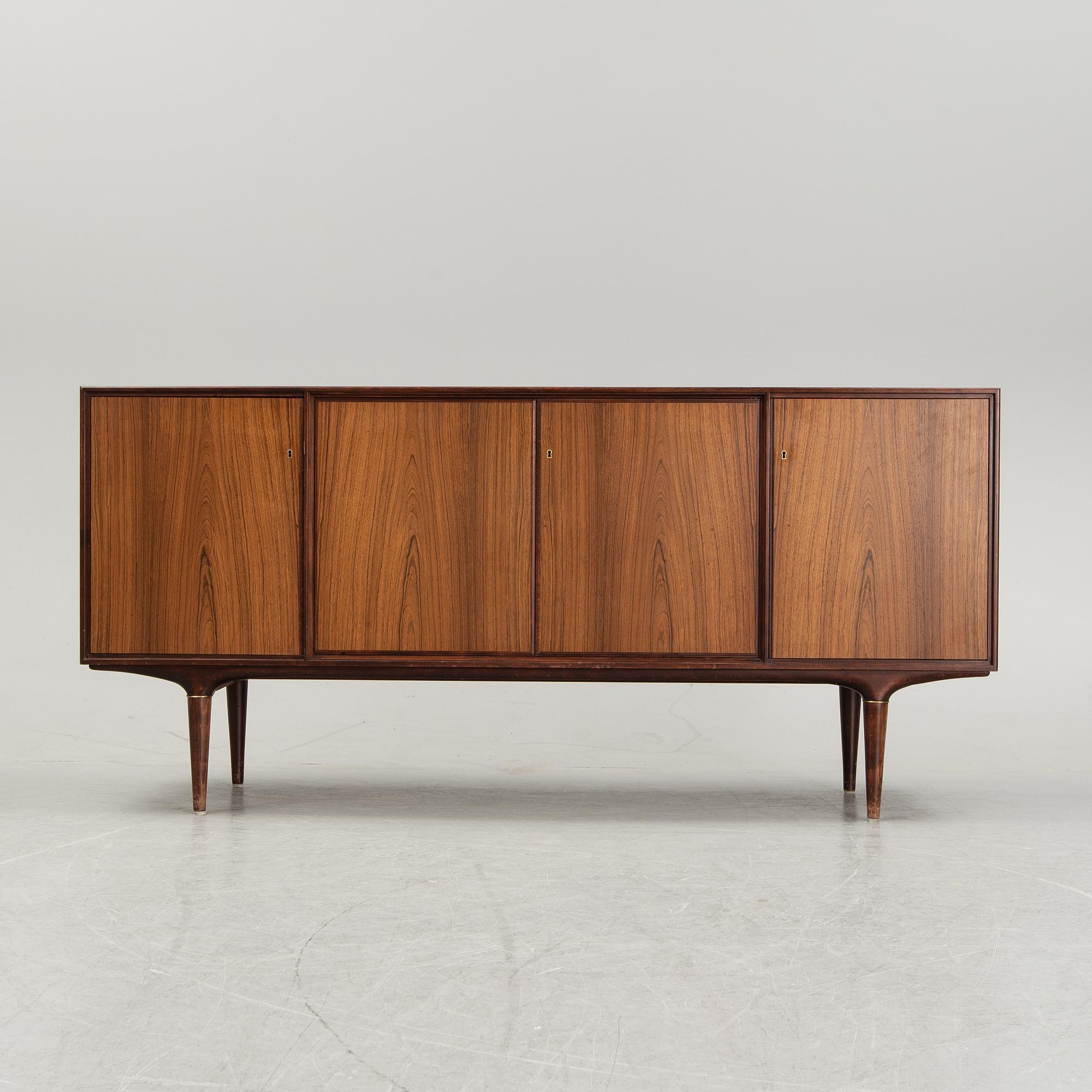 A 'Cortina' rosewood sideboard by Svante Skogh, Seffle Möbelfabrik, designed in 1956.
