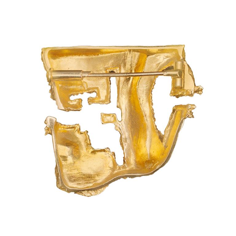 Björn Weckström, BROSCH, 14K guld "Dinosaurus". Lapponia 1970.