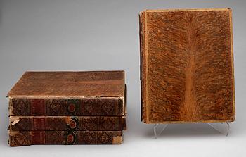 BOKVERK, vol I-IV, "The Works of The Late Right Honorable Joseph Addison", Birmingham 1761.