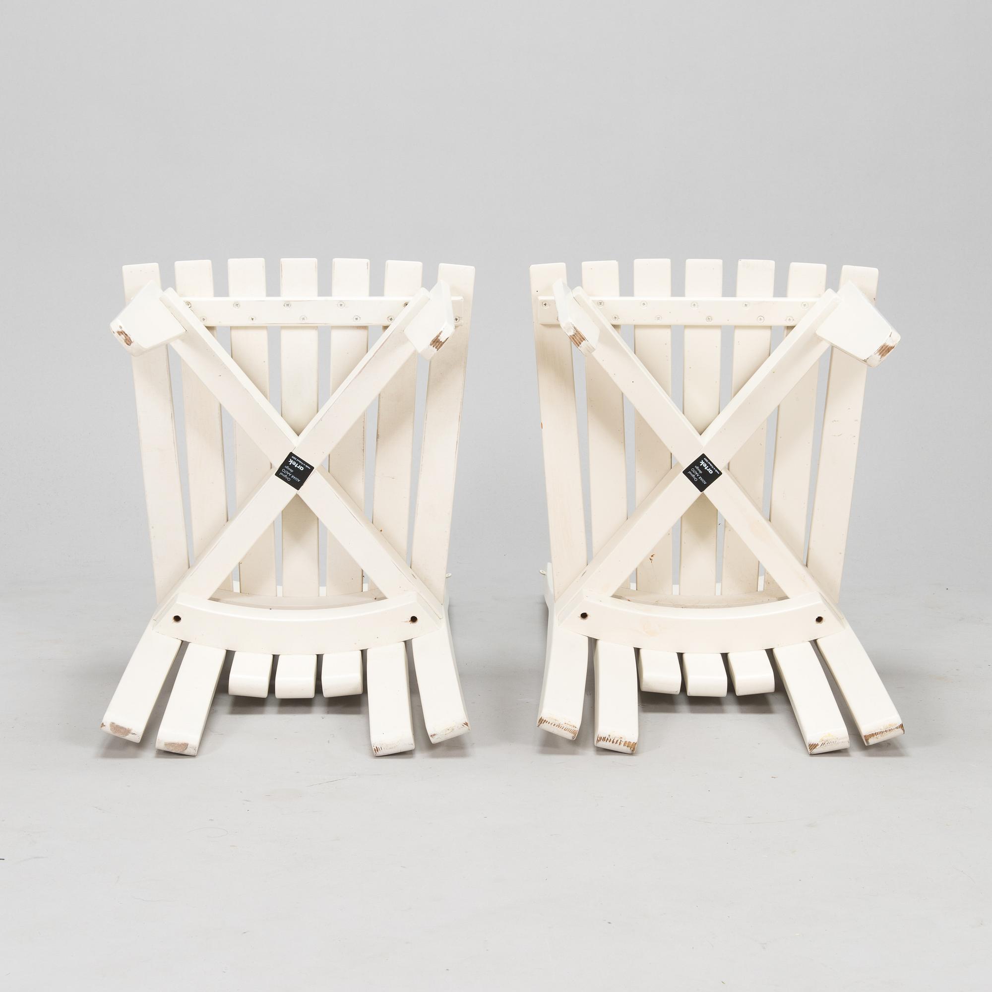 Alvar Aalto, a 5-piece 'Aurinko' (Sun-series) garden furniture suite for Artek 2009.