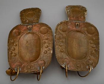 VÄGGLAMPETTER, 1 par, 1900-talets första hälft.