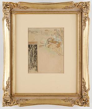 CARL LARSSON, Akvarell, signerad.