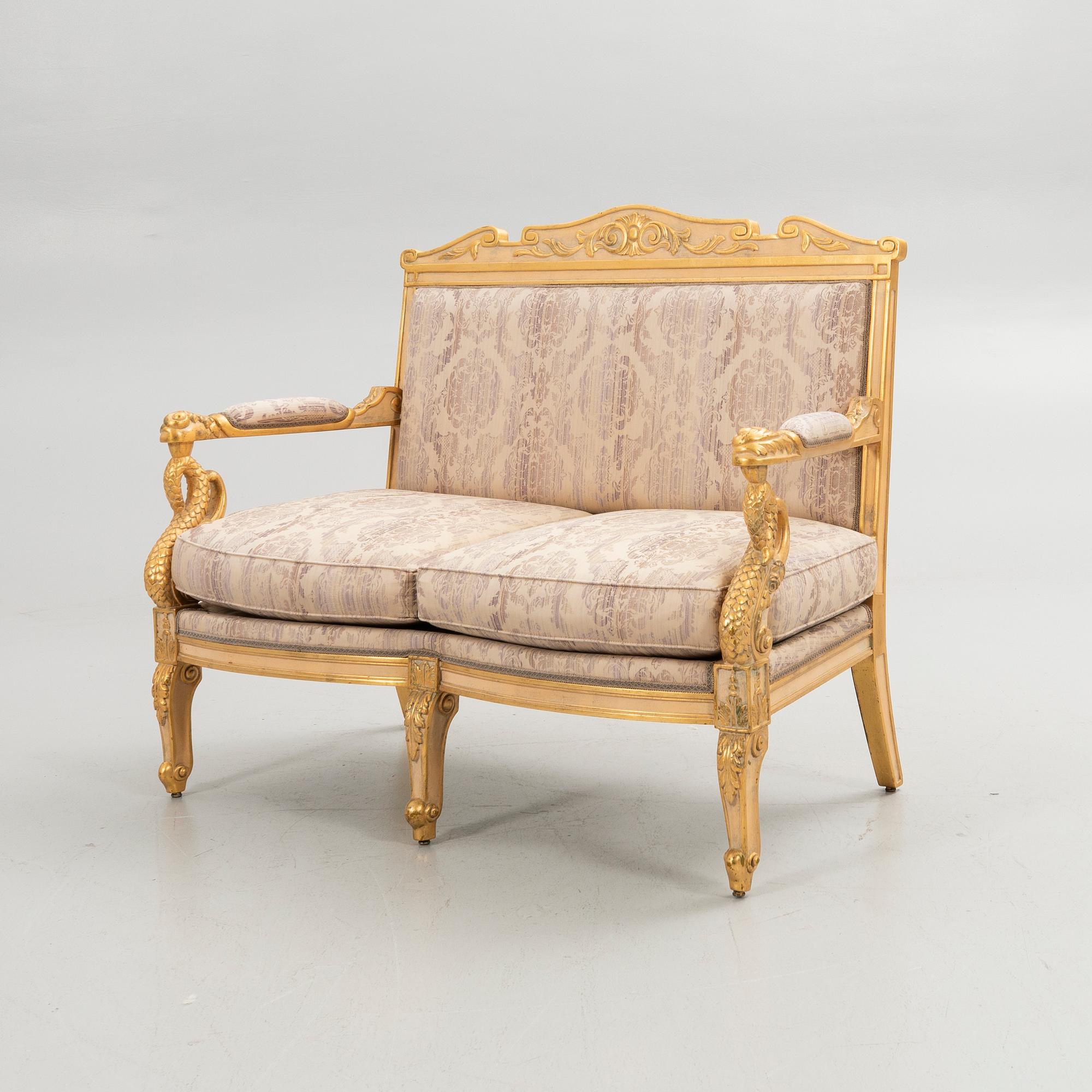 Soffa, empirestil, 1900-talets första hälft.
