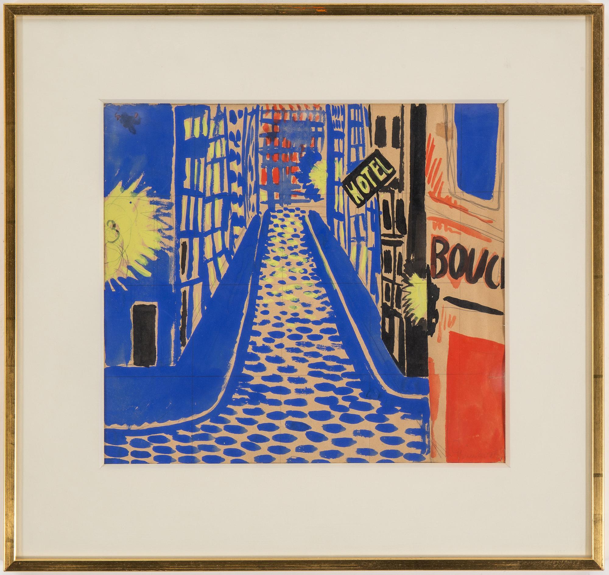 ISAAC GRÜNEWALD, watercolor on paper, signed.