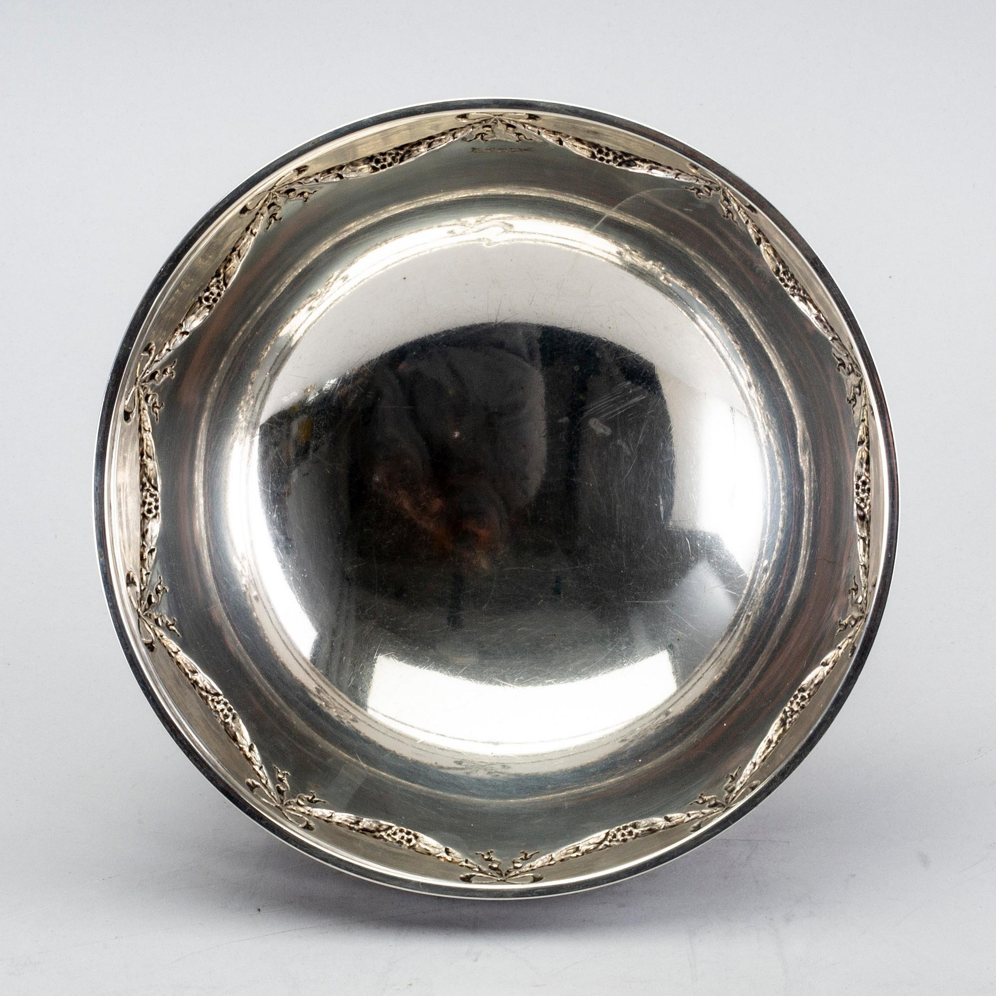 CG Hallberg, bowl, silver, 1902.