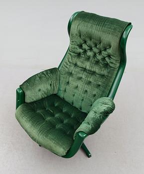 FÅTÖLJ, "Galaxy", Alf Svensson & Yngvar Sandström, Dux, 1970-tal.