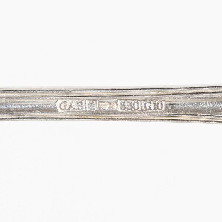 A Swedish silver cutlery set, 'Gammal Fransk', mark of GAB, Eskilstuna 1981-1982 (18 pieces).