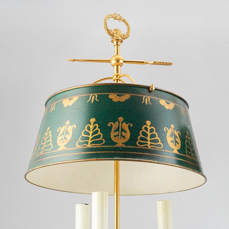 A pair of brass table lamps, Bouillotte lamps, sencond half of the 20th century.