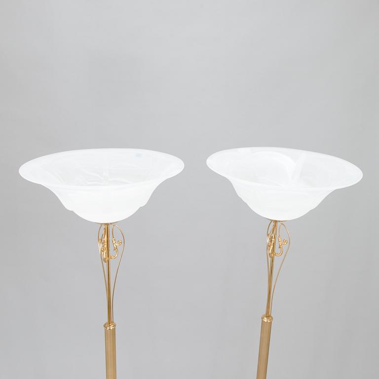 Golvlampor, ett par, Murano, Italien, 1900-talets slut.